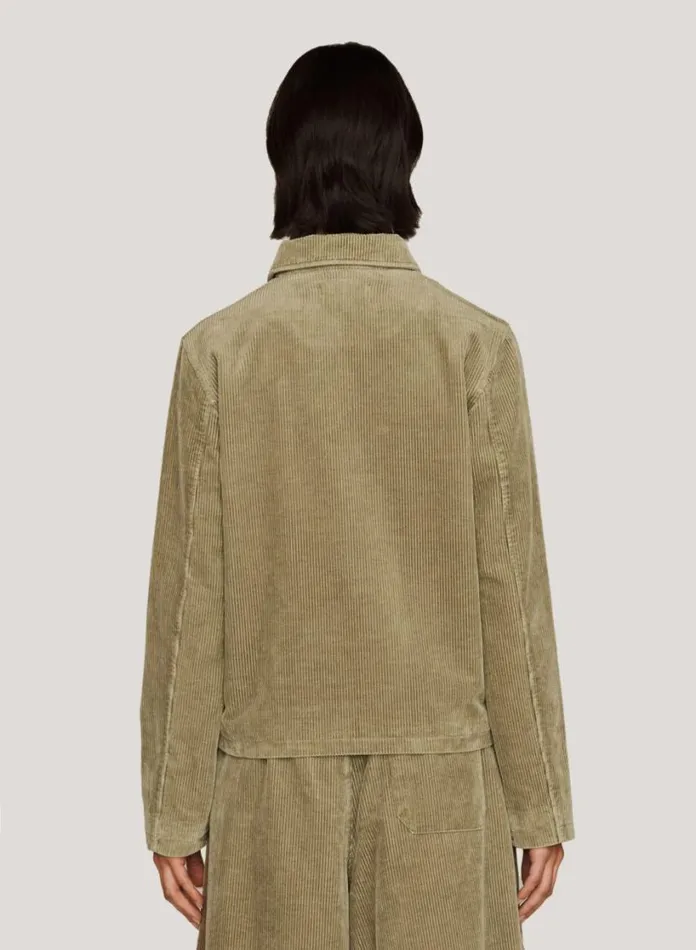 YMC Ronnie Corduroy Jacket Olive Womens Outerwear