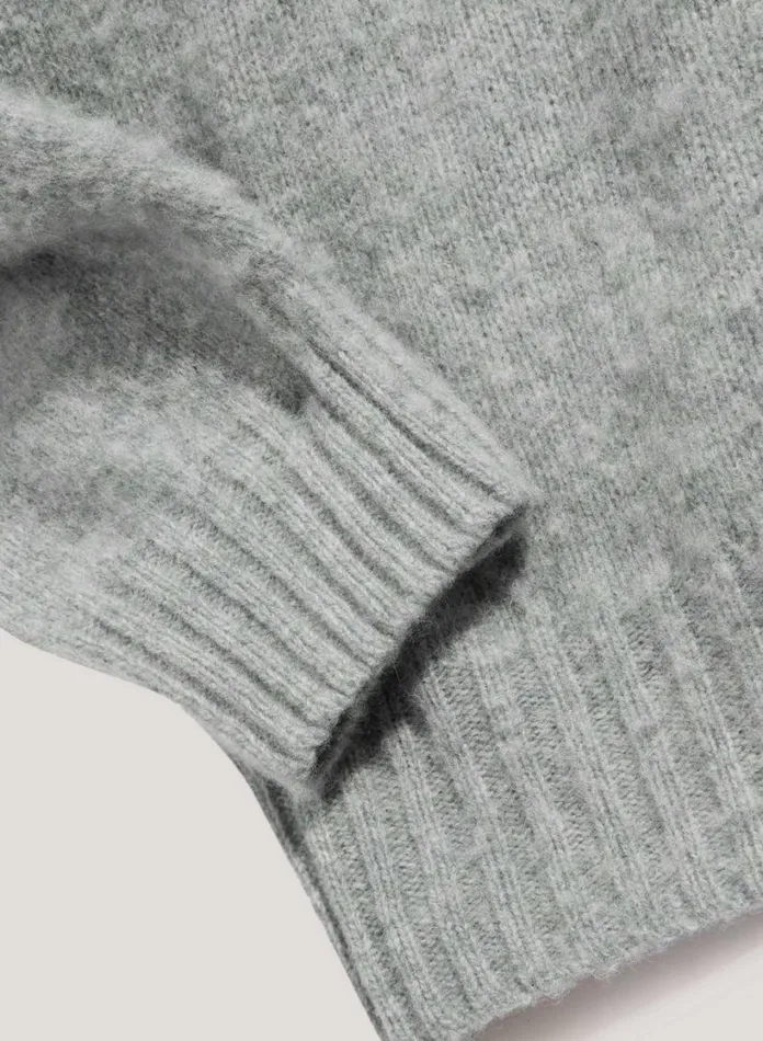 YMC Suedehead Crew Neck Jumper Mint Green Mens Knitwear