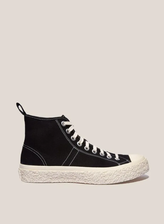 YMC Vulcanised High Top Sneakers Black Womens Footwear