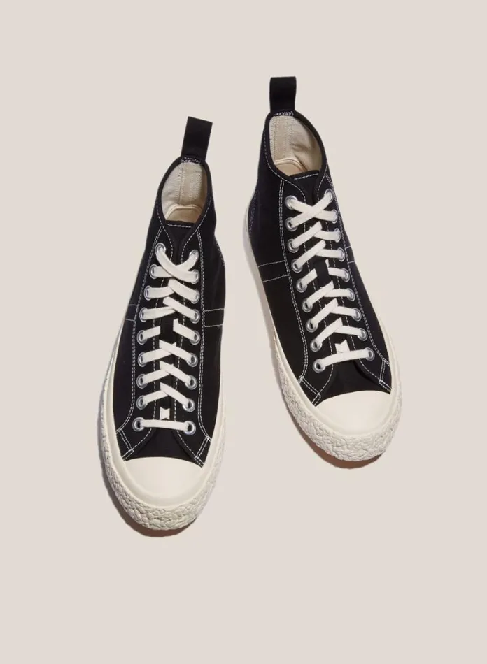 YMC Vulcanised High Top Sneakers Black Womens Footwear