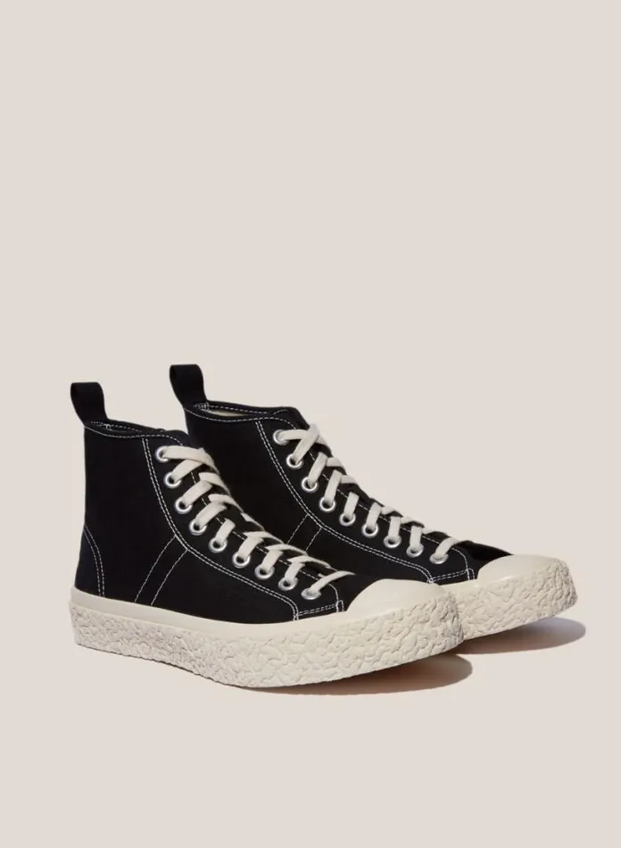 YMC Vulcanised High Top Sneakers Black Womens Footwear