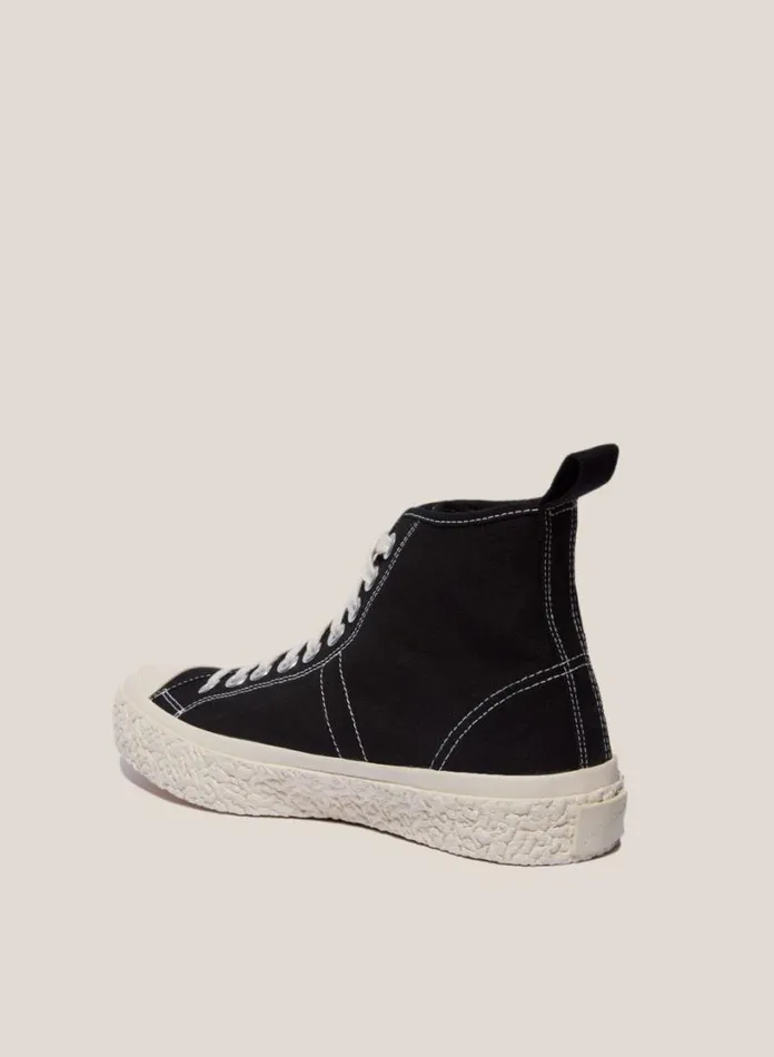 YMC Vulcanised High Top Sneakers Black Womens Footwear