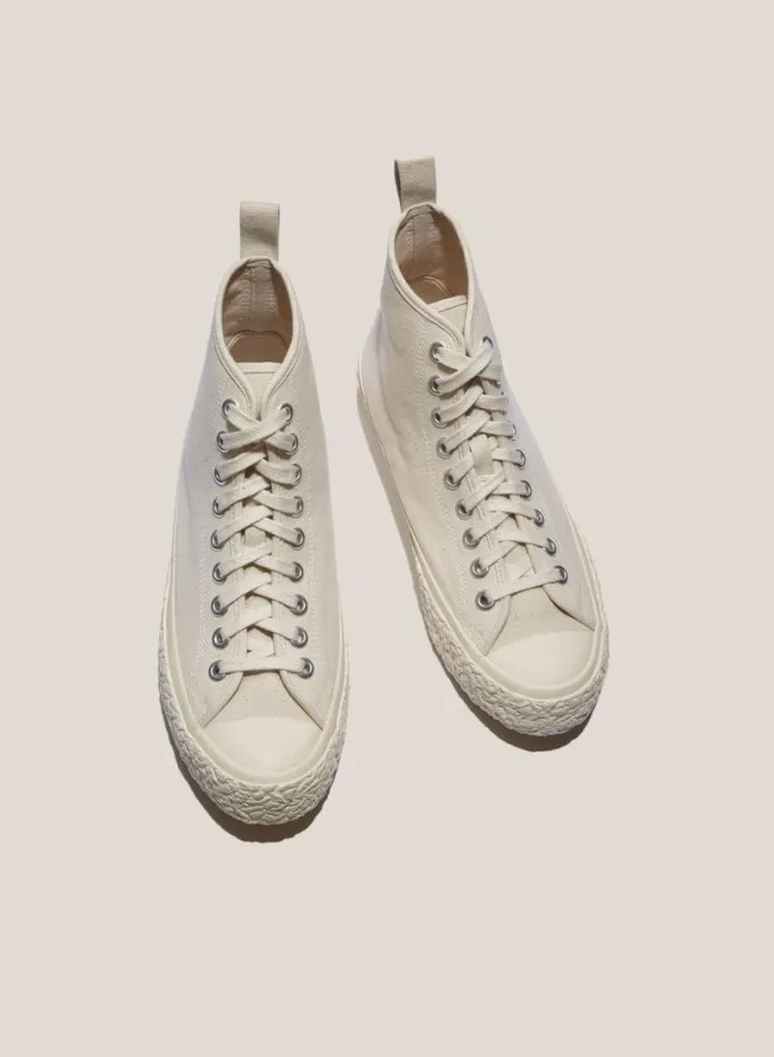 YMC Vulcanised High Top Sneakers Off White Mens Footwear