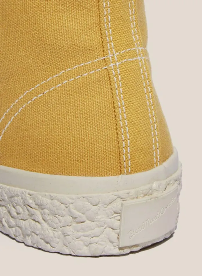 YMC Vulcanised High Top Sneakers Yellow Womens Footwear