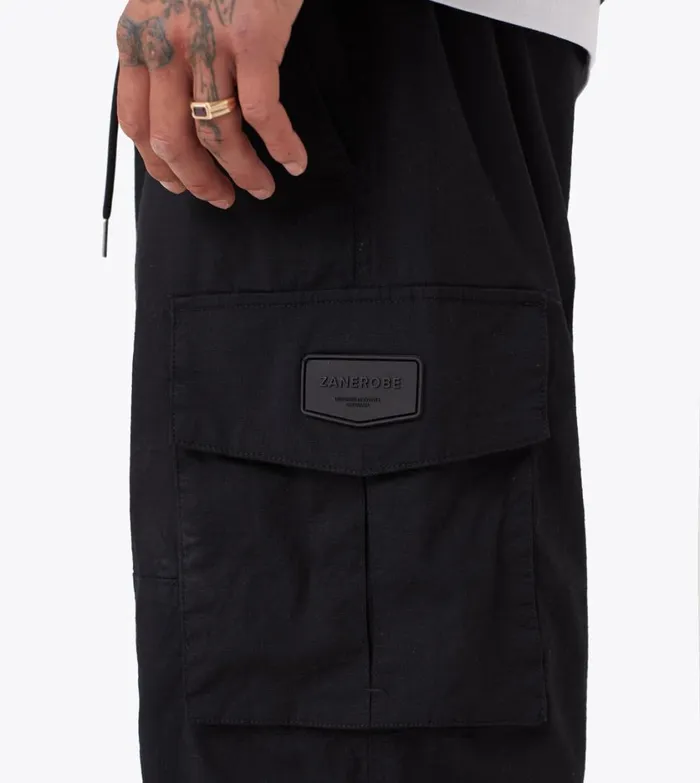 Zanerobe Pants Men Parachute Pant Black