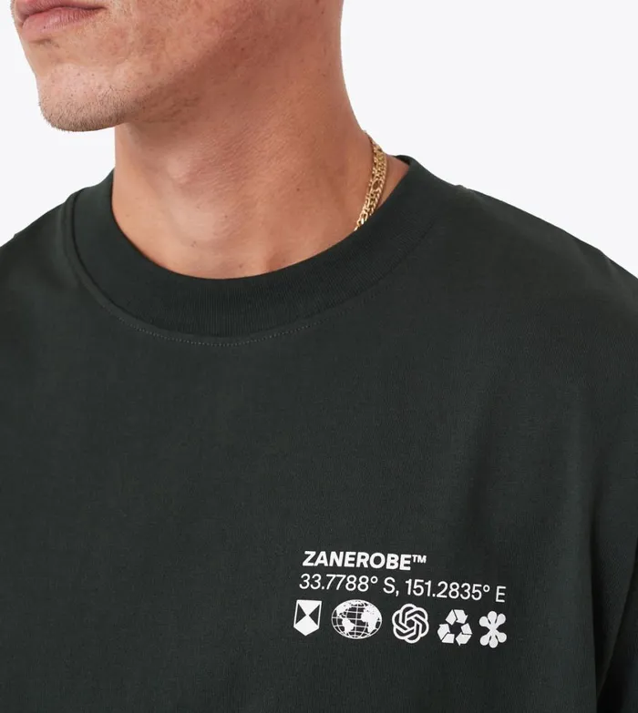 Zanerobe Tees and Tanks Men Levels Box Tee Forest