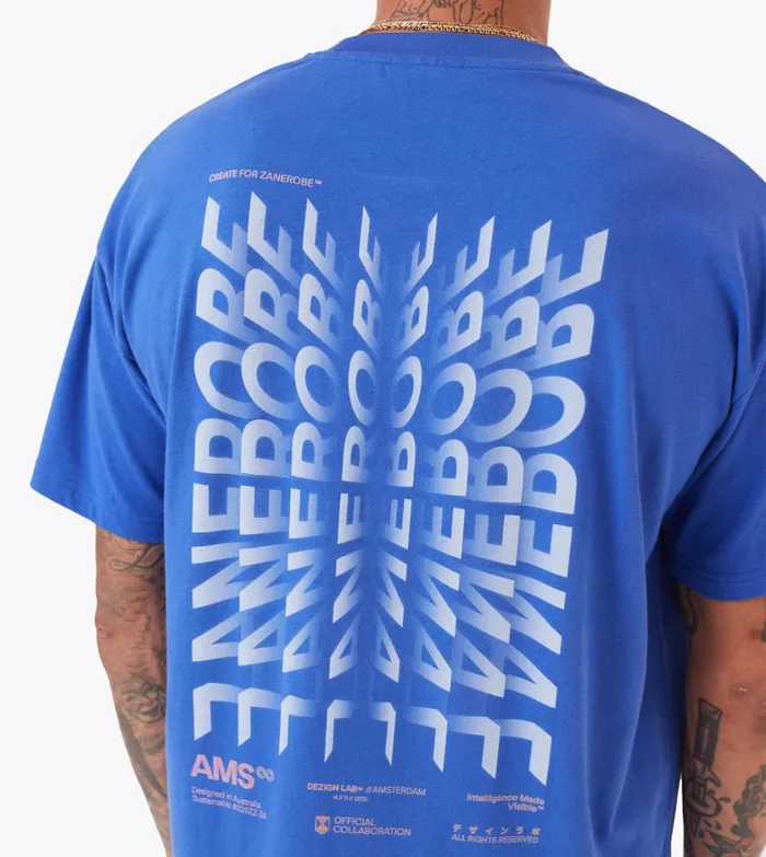 Zanerobe Tees and Tanks Men Mirror Box Tee Cobalt Blue