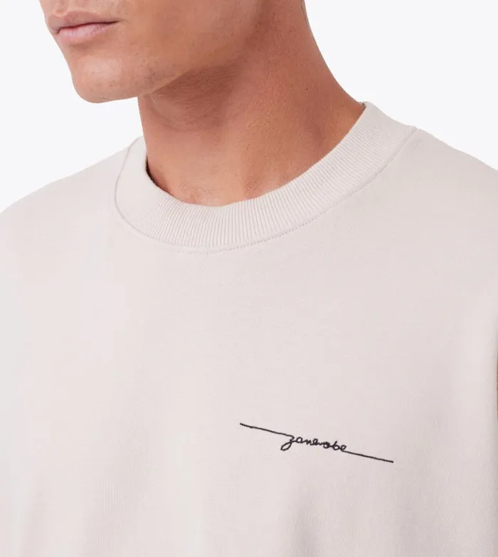 Zanerobe Tees and Tanks Men Rugger Fleece Tee Oat