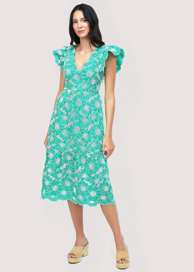 Zenith Midi Dress Green Women Lost Wander Dresses