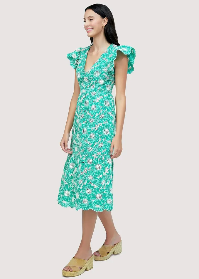 Zenith Midi Dress Green Women Lost Wander Dresses