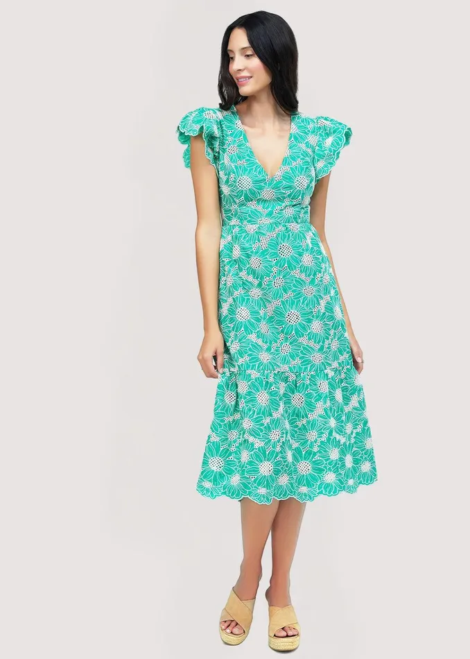Zenith Midi Dress Green Women Lost Wander Dresses