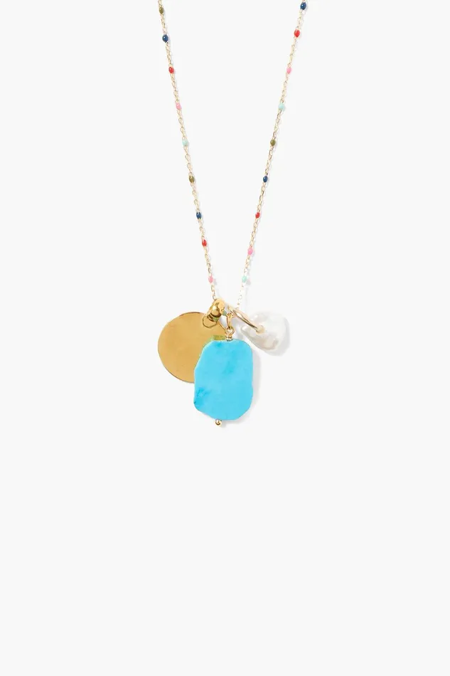 Zuri Enamel Charm Necklace Multi Mix Women Chan Luu Necklaces
