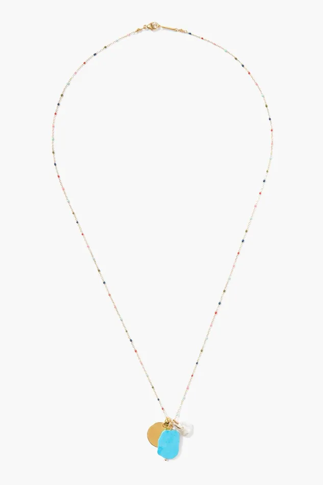 Zuri Enamel Charm Necklace Multi Mix Women Chan Luu Necklaces