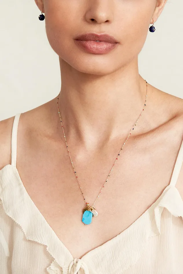 Zuri Enamel Charm Necklace Multi Mix Women Chan Luu Necklaces